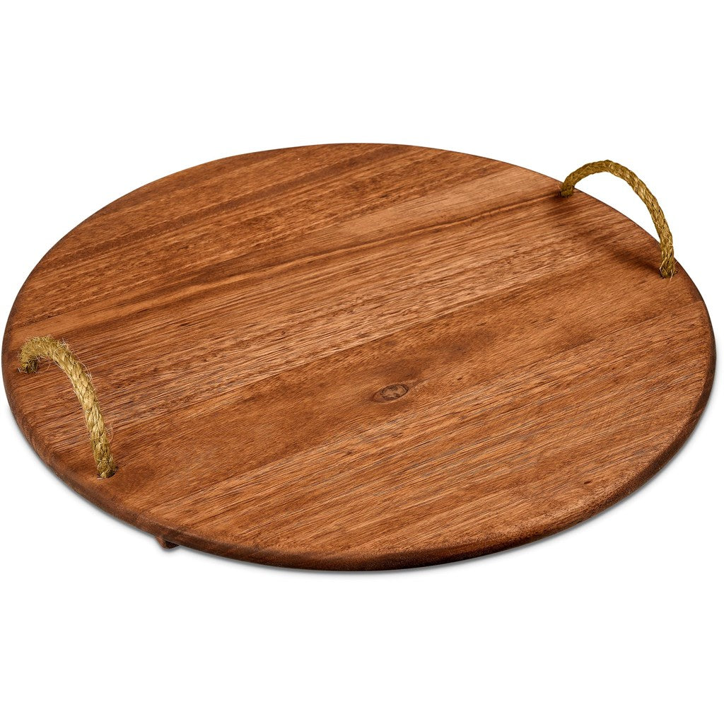 Large Round Hardwood Food Platter