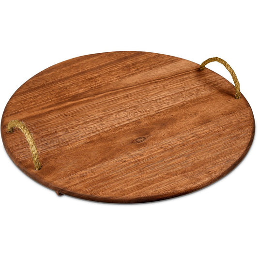 Large Round Hardwood Food Platter