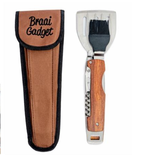 Braai Gadget with brown canvas bag