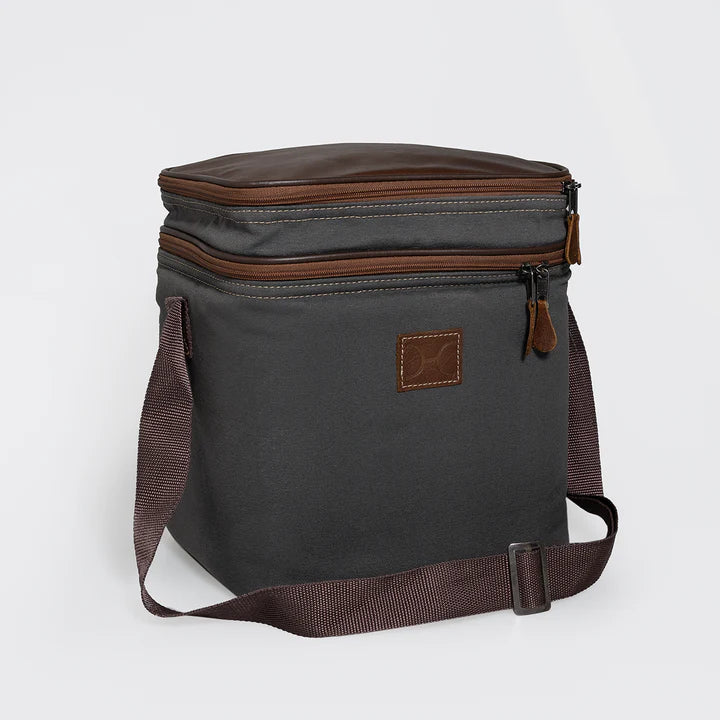 Big Lunch Box Canvas & Leather Hard Plastic Inner