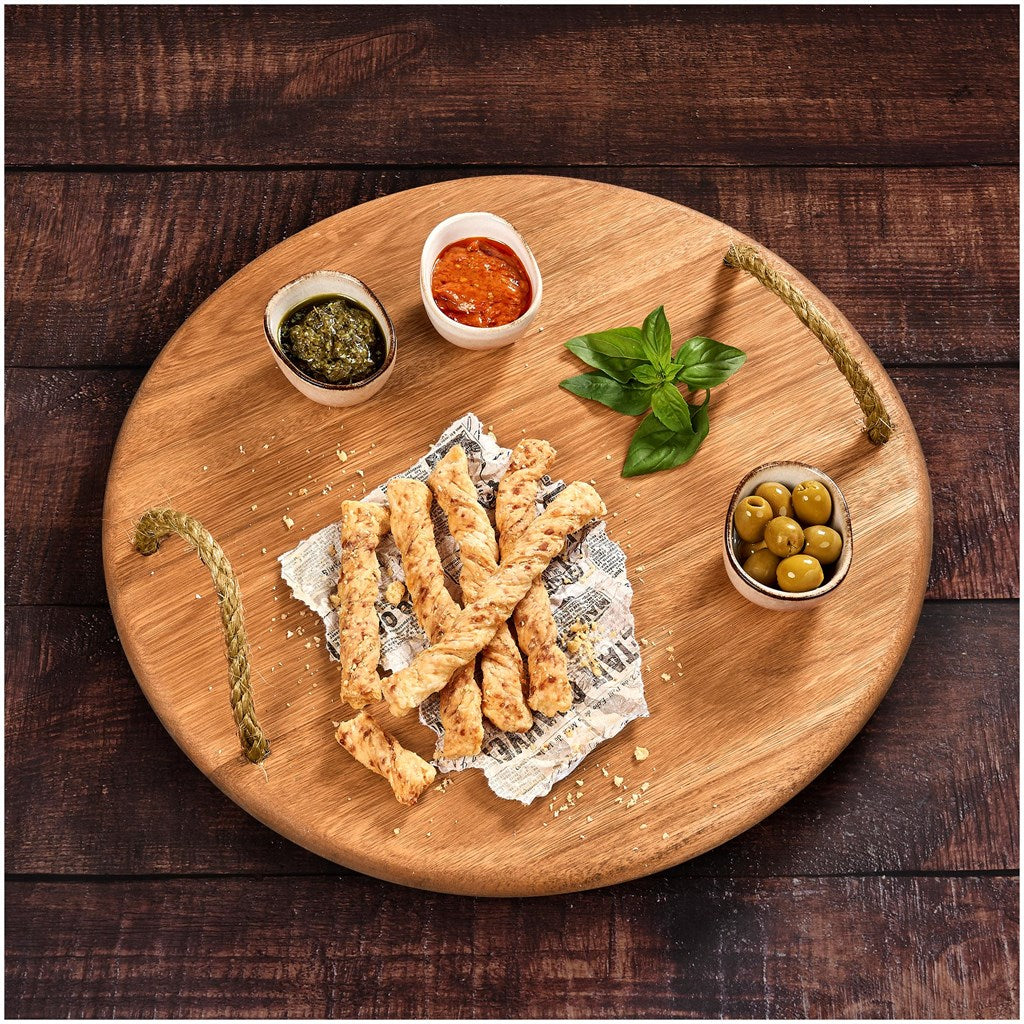 Medium Round Hardwood Food Platter