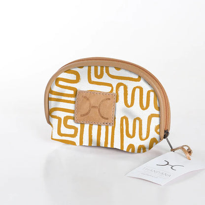 Compact and travel-friendly Thandana Makeup Bag in a stylish patterned design with secure Chunky Zip