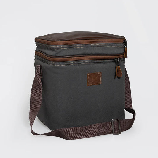 Big Lunch Box Canvas & Leather Hard Plastic Inner