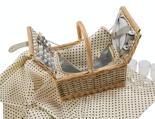 Polka 4 Person Picnic Basket