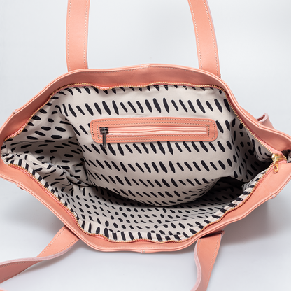 Tote Handbag with Zipper